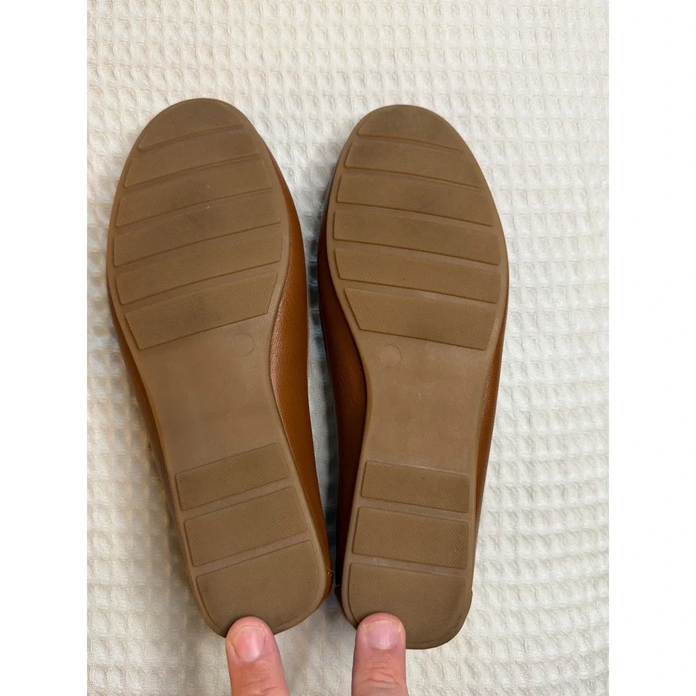 Coach and Four Penny Loafers Women 6.5M Brown Leather Made in Italy Moc Toe